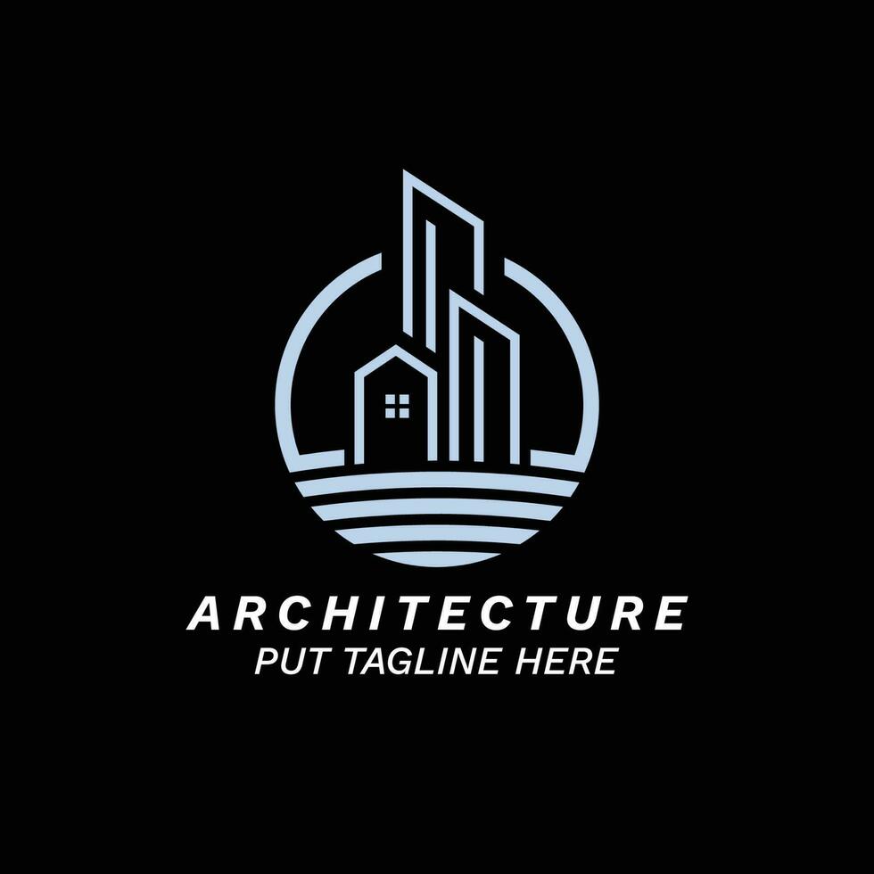 Architect and Construction vector logo design template
