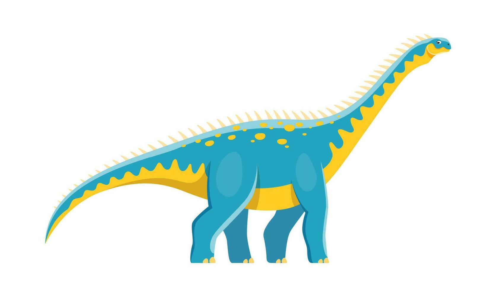 dibujos animados barapasaurio dinosaurio personaje, niños dino vector