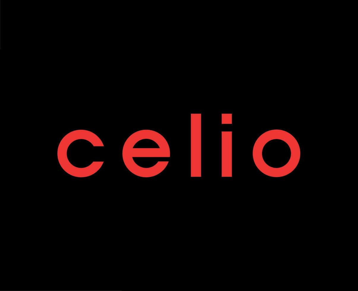 celio logo marca ropa símbolo nombre rojo diseño Moda vector ilustración con negro antecedentes