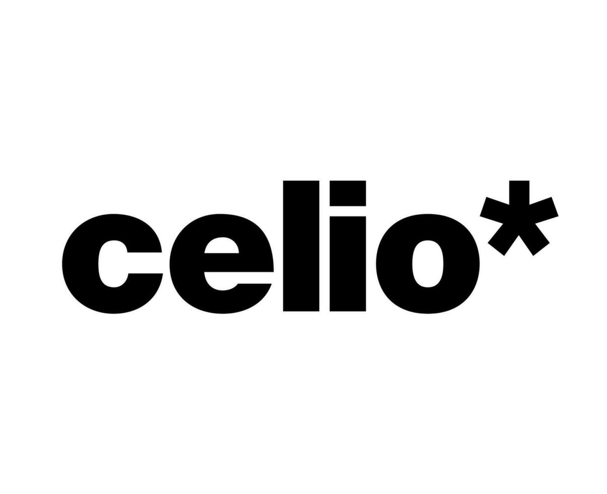 Celio Brand Clothes Symbol Logo Black Design Fashion Vector Illustration