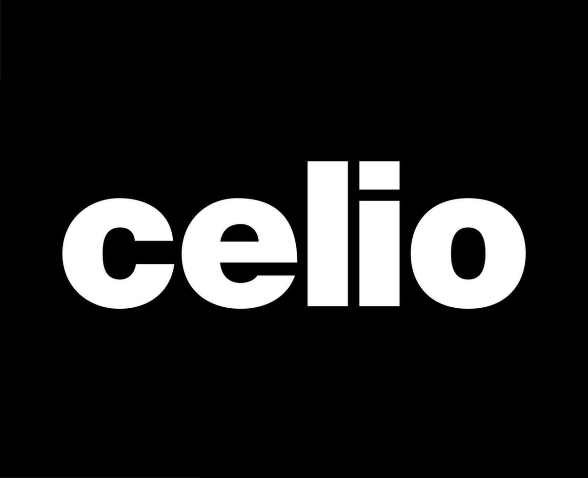 Celio Brand Clothes Logo Symbol Name White Design Fashion Vector Illustration With Black Background