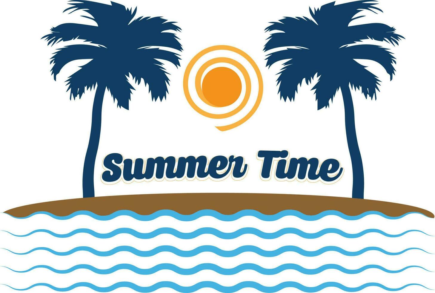Summer TimeT-shirt Design vector