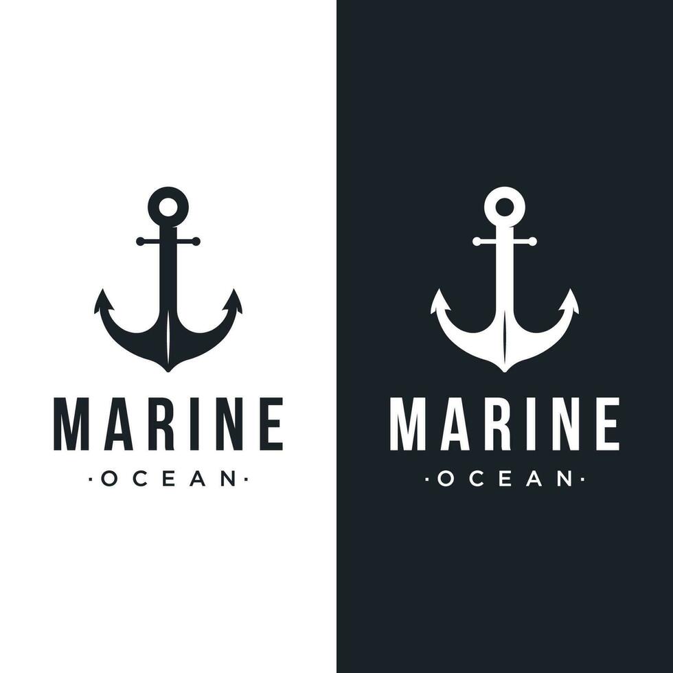 Nautical, marine anchor and rope Logotype Design. Logo for brand, maritime, company and business. vector