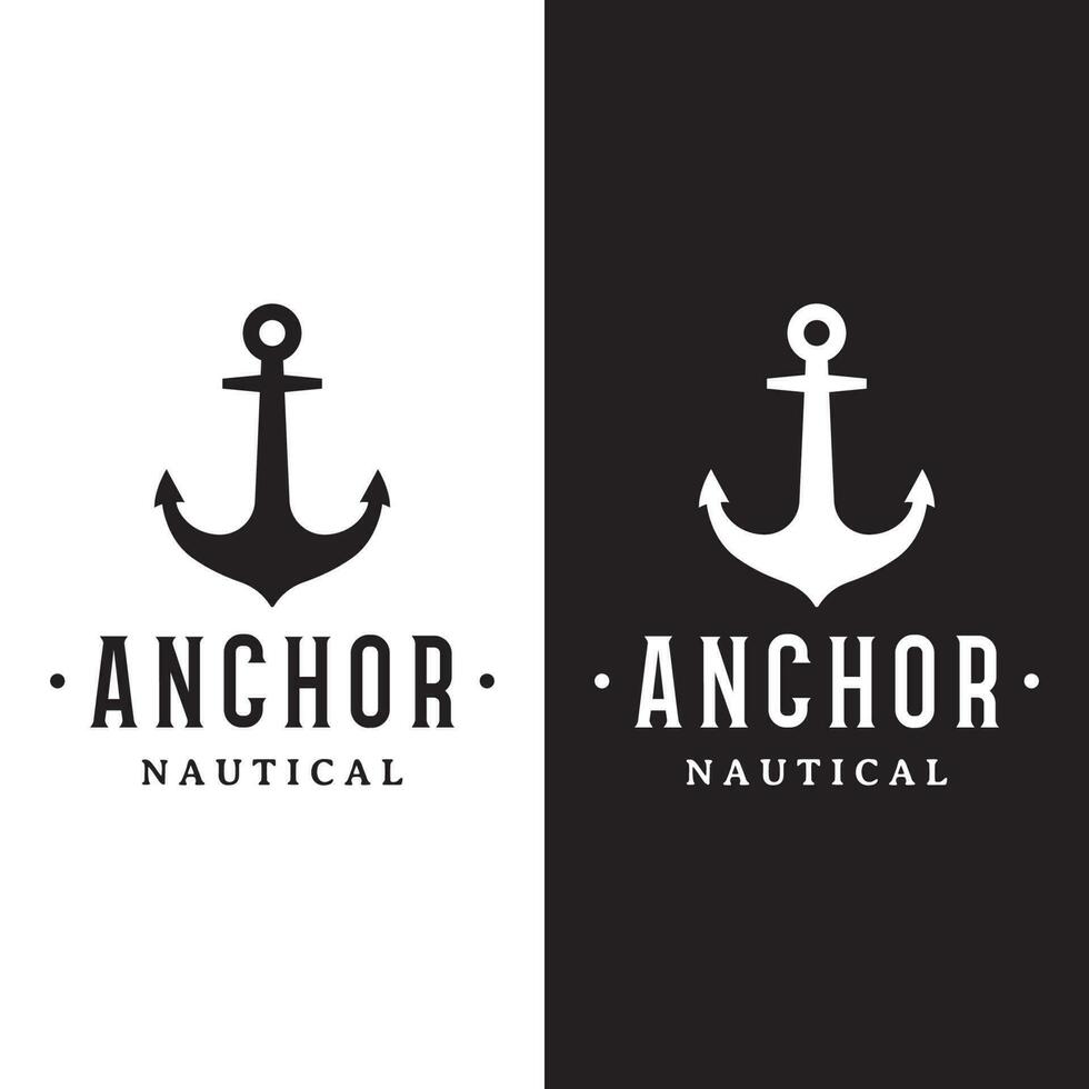 náutico, marina ancla y cuerda logotipo diseño. logo para marca, marítimo, empresa y negocio. vector