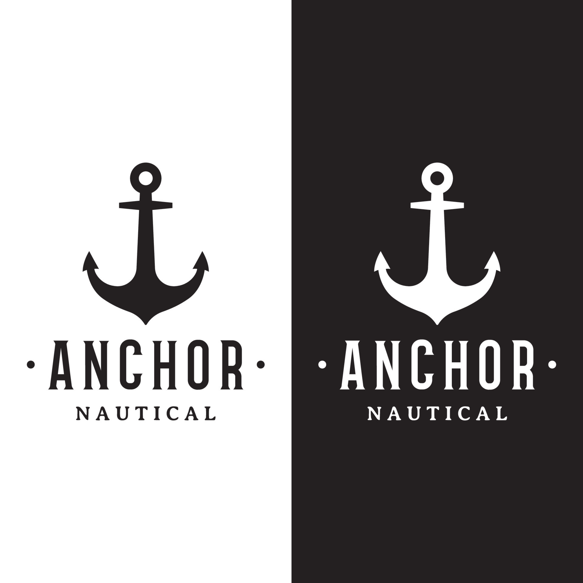 Nautical, marine anchor and rope Logotype Design. Logo for brand ...