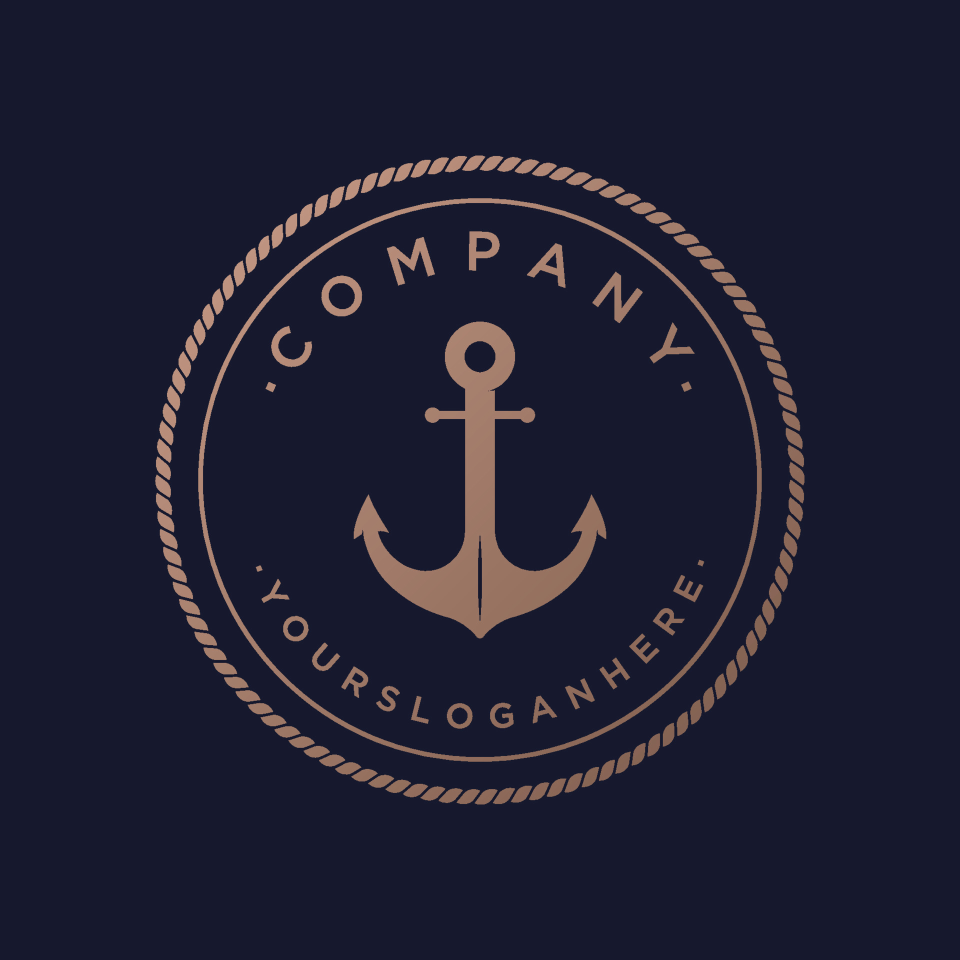 Nautical, marine anchor and rope Logotype Design. Logo for brand, maritime,  company and business. 23587337 Vector Art at Vecteezy