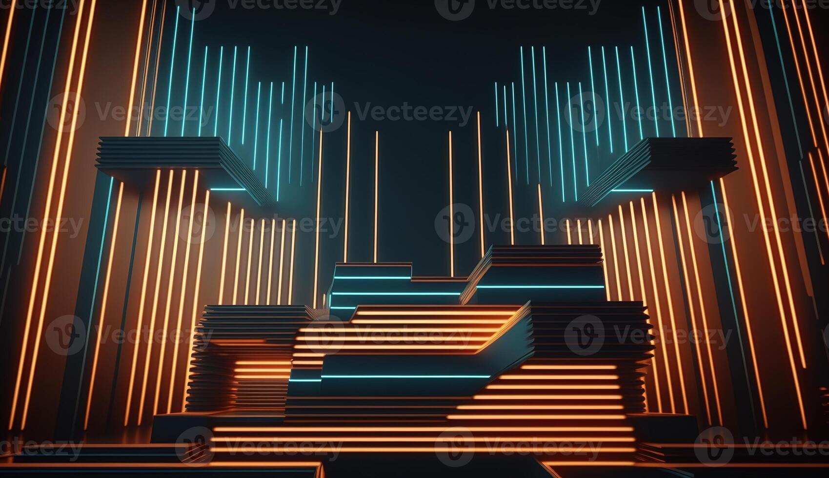 A Futuristic Abstract NeonBackground. photo