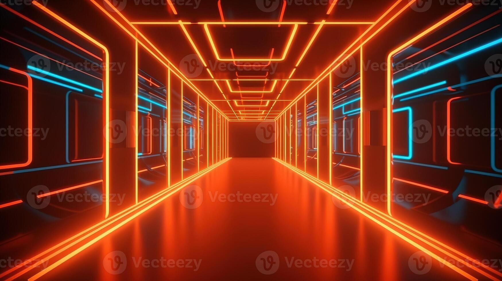 A Futuristic Abstract NeonBackground. photo