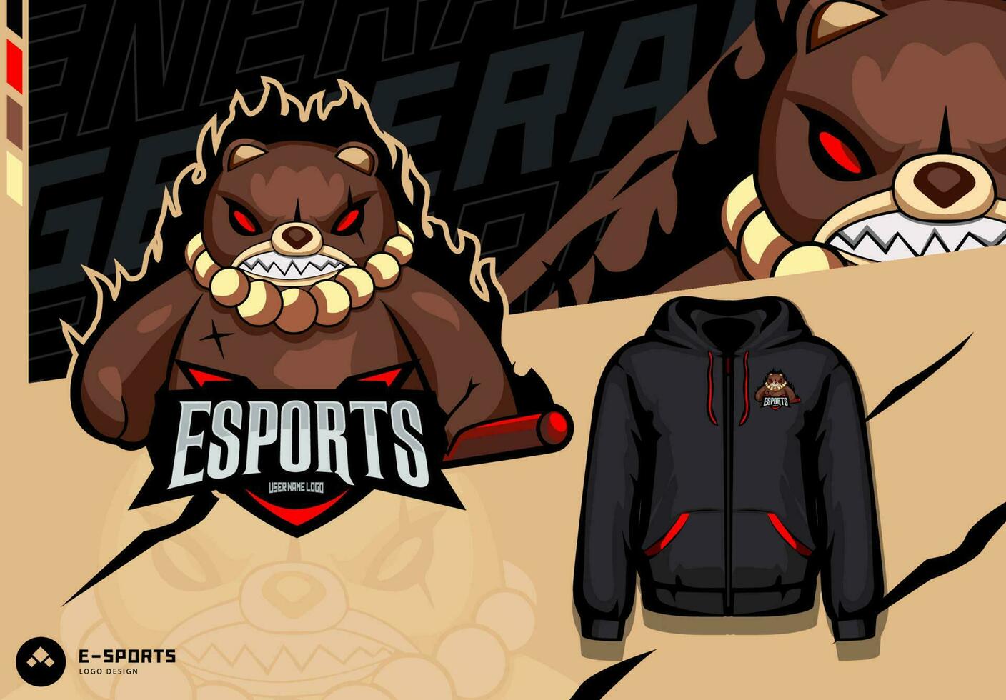 vector diablo golems deporte mascota logo