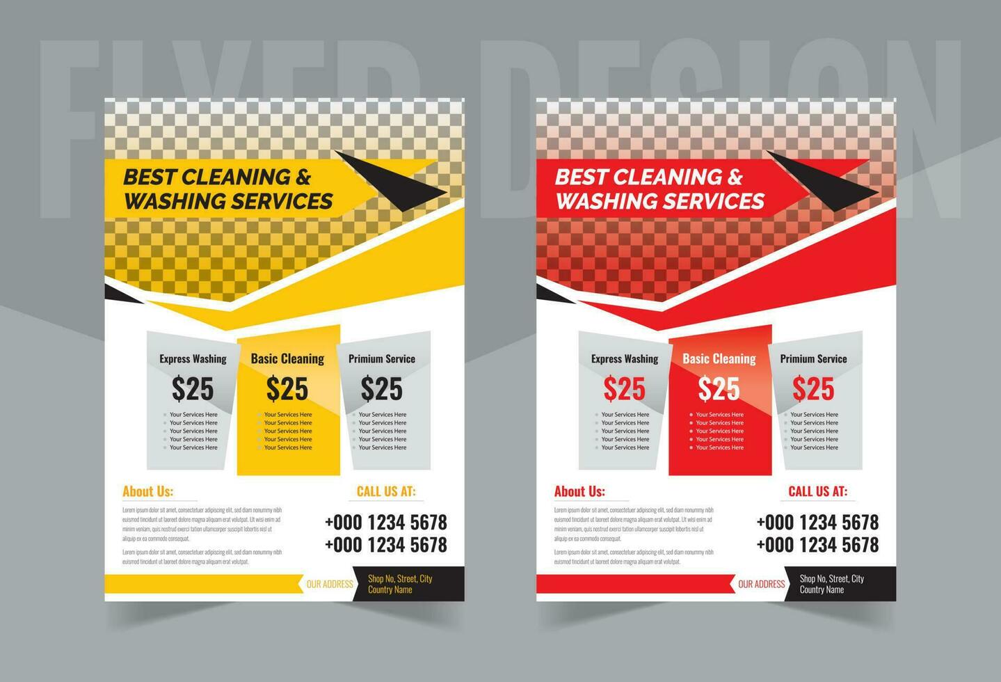 Car Wash Flyer Design Template, Car Cleaning Service flyer, Washing flyer, automobile wash leaflet. vector