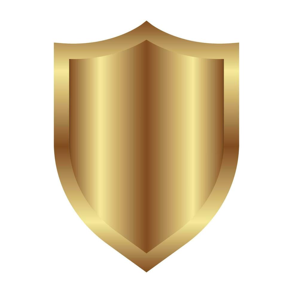 Golden Shield Vector Badge Design For Security and Power Design Elements, Guard Vector, Shield Vector For Army Tshirt Design
