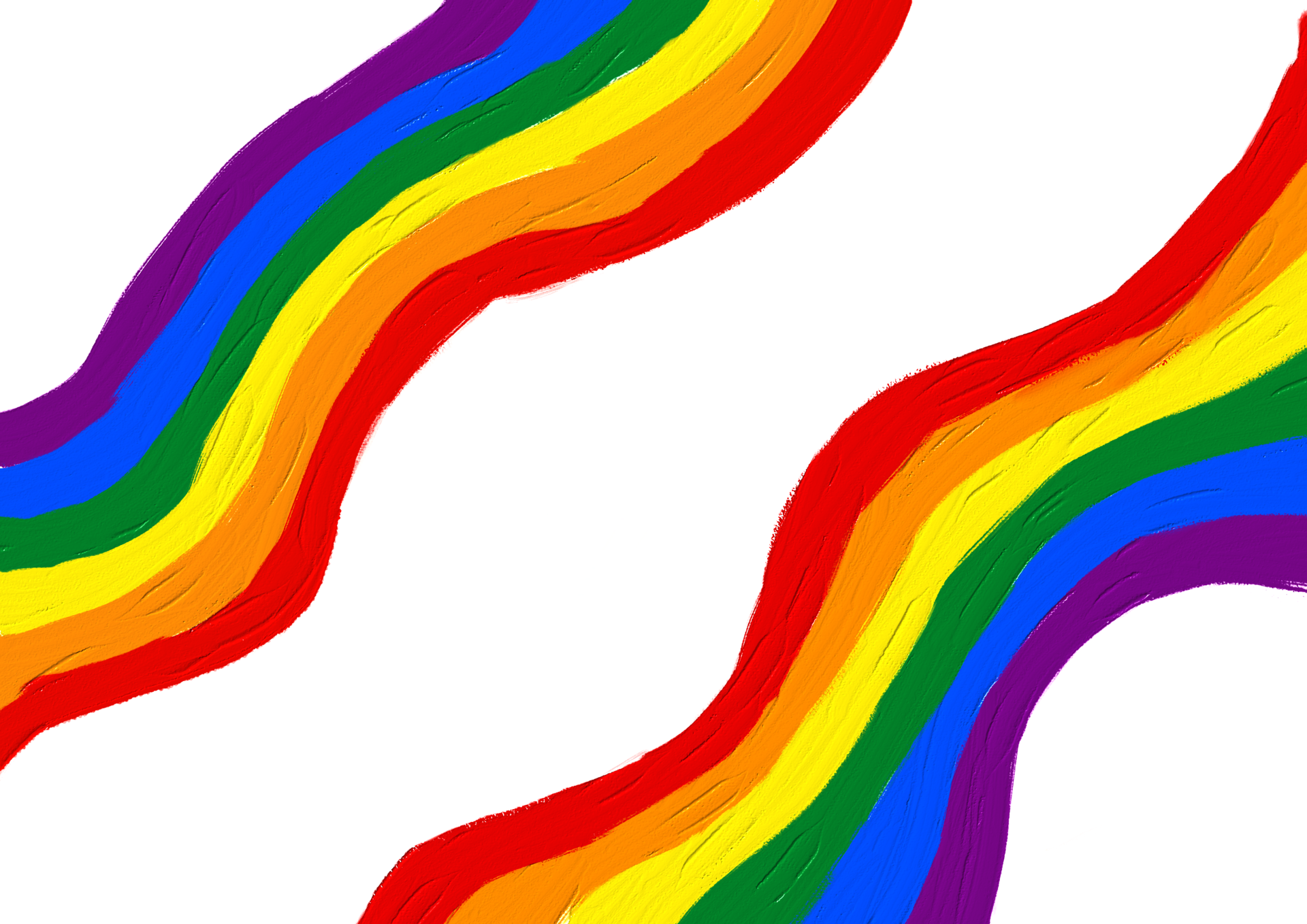 Rainbow oil paint brush style watercolor background.LGBT Pride month