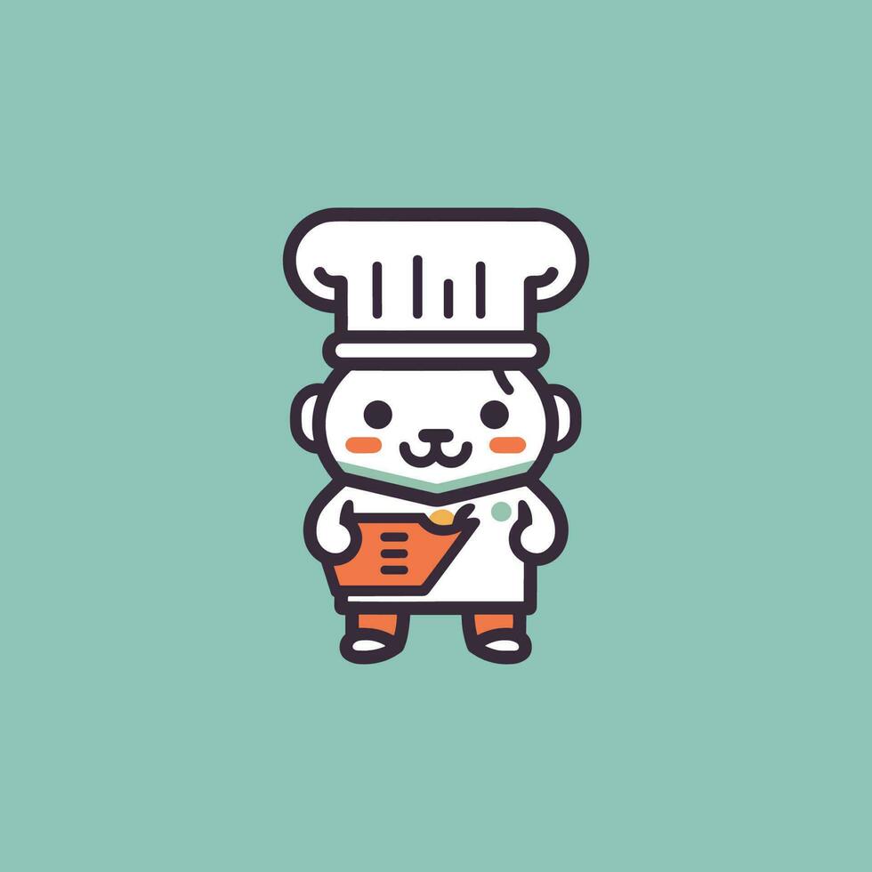 mascot chef logo design is friendly and inviting, perfect for brands that want to showcase their culinary expertise and hospitality vector