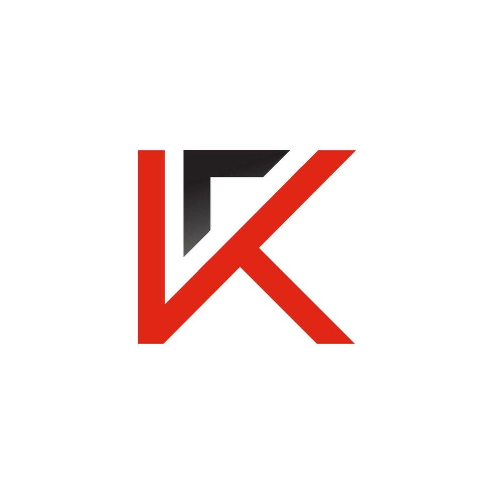 kr, rk monograma logo vector diseño ilustrativo 2