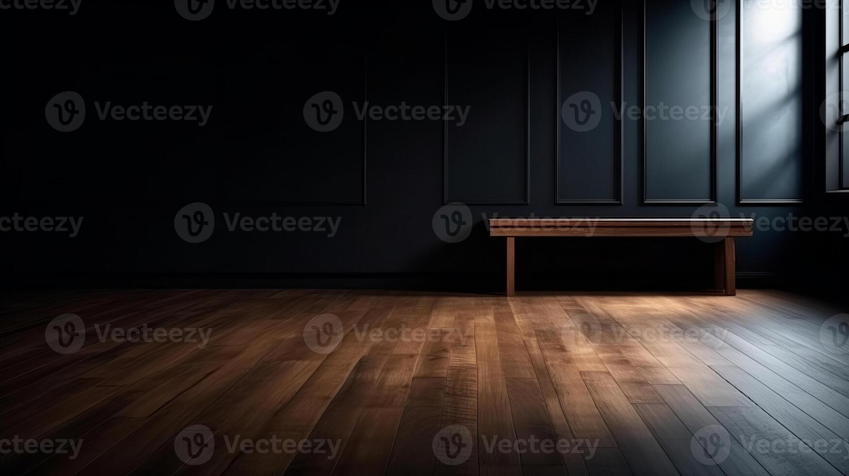 Purge light dull divider with excellent chiaroscuro and wooden floor. Moderate foundation for item introduction. Creative resource, photo
