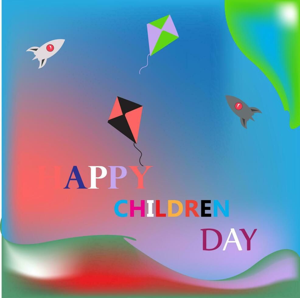 illustration of an background background happy children's day abstract.for poster design. vector