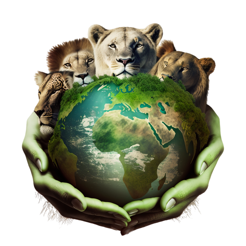 planet earth green clean ecology nature transparent air green trees animals,. png