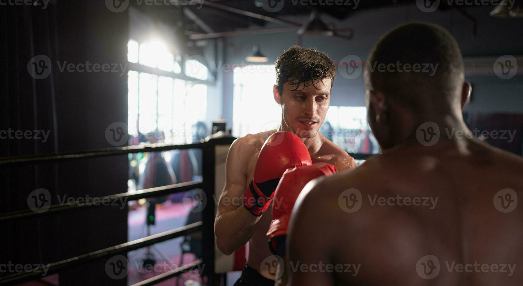 Punching is one of the master techniques of Muay Thai that is used to kick and lift to prevent kicks. which boxers are popularly used as weapons, Muay Thai,Thai martial arts. photo