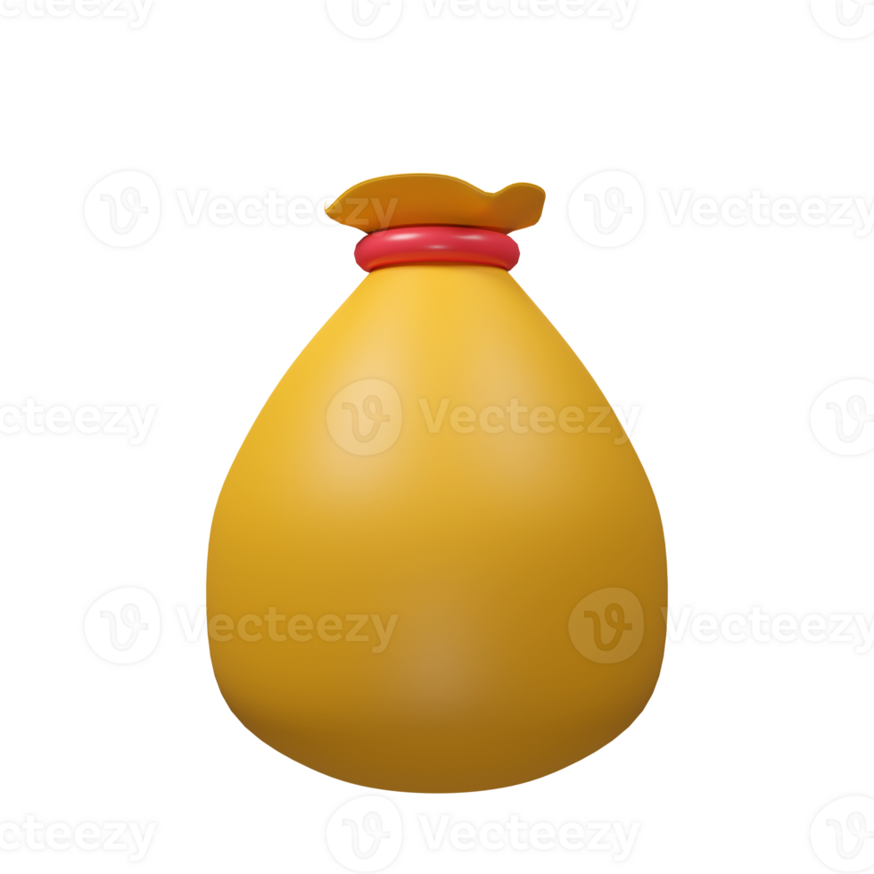 bag of money.Money bag isolated. Money saving concept.Symbol of goals