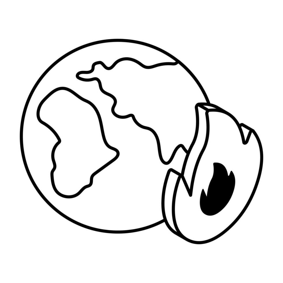WebAn icon design of globe flame burning vector