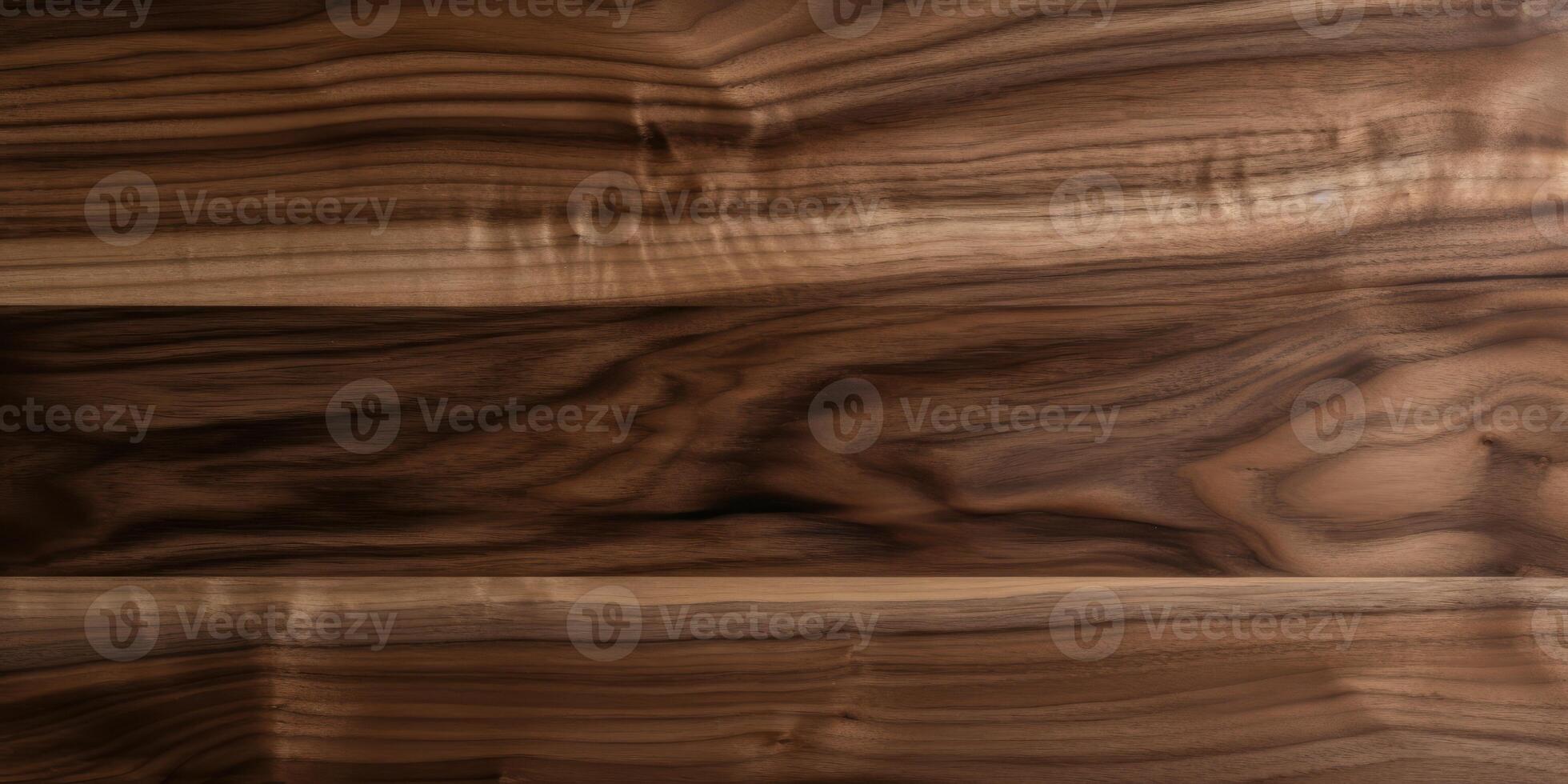 Walnut planks texture background, Brown wooden pattern. photo