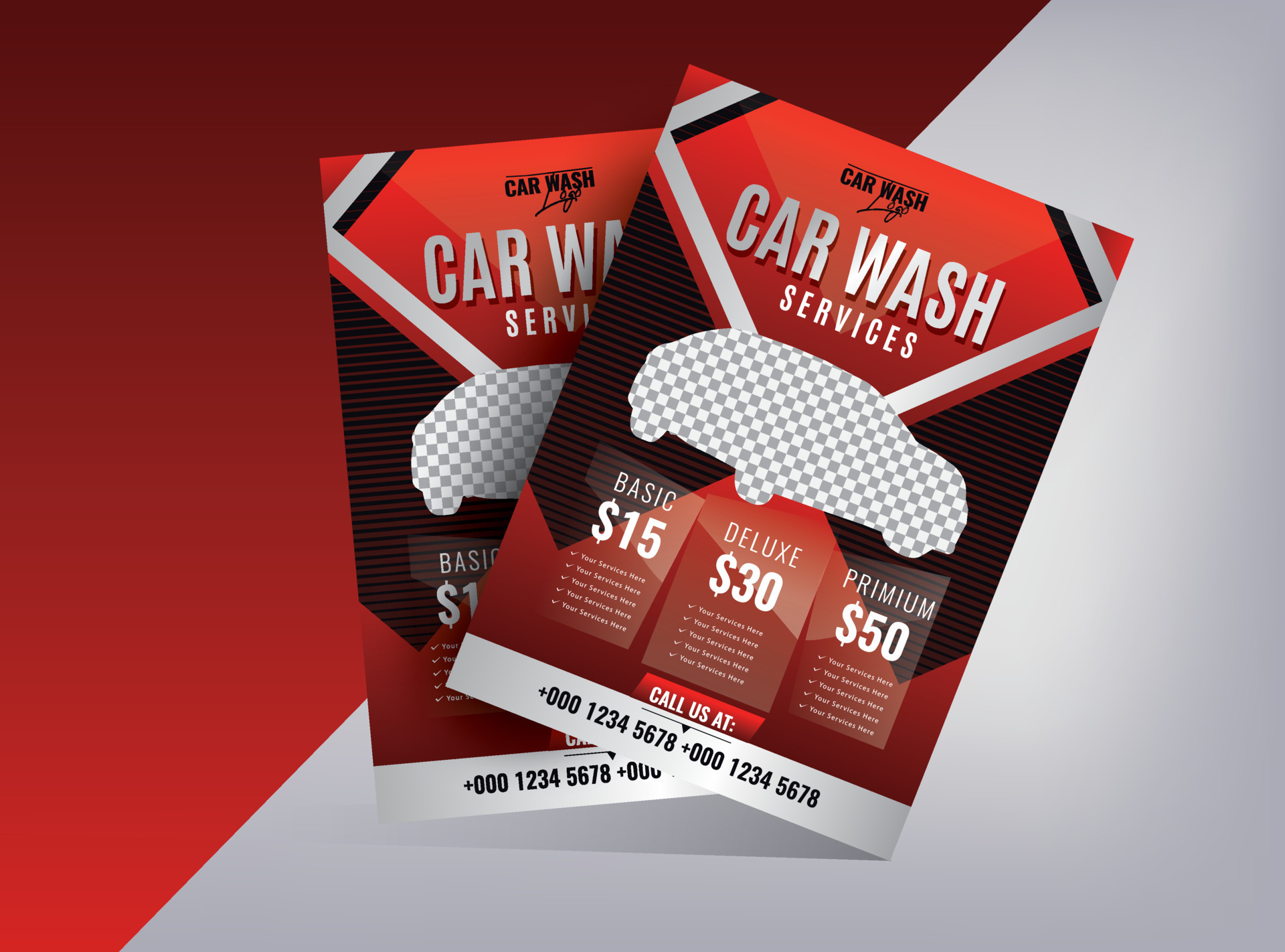 Car Wash Flyer Design Template, Car Cleaning Service flyer, Washing