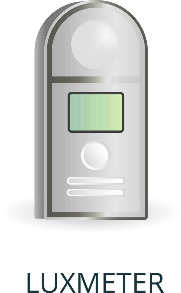 Luxmeter icon. 3d illustration from measuring collection. Creative Luxmeter 3d icon for web design, templates, infographics and more vector