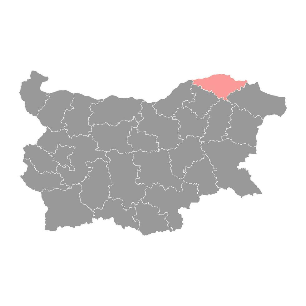 silistra provincia mapa, provincia de Bulgaria. vector ilustración.