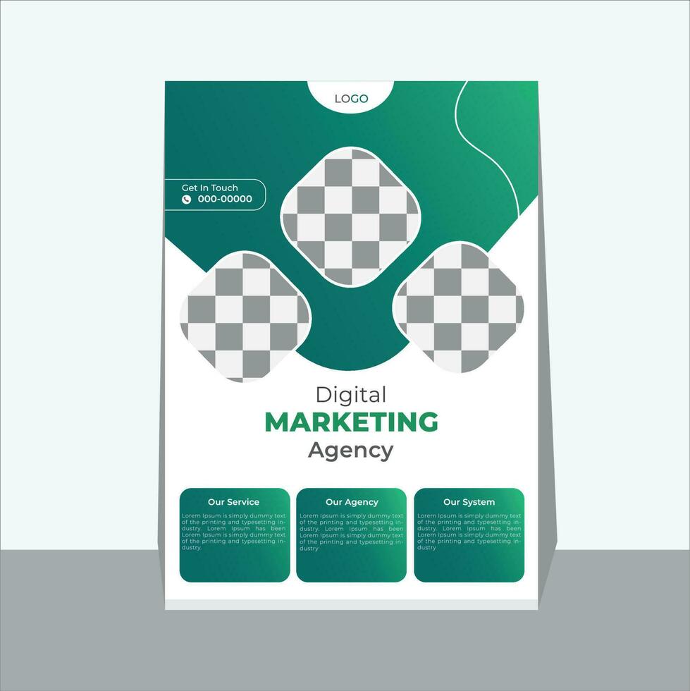 Print ready business flyer design vector