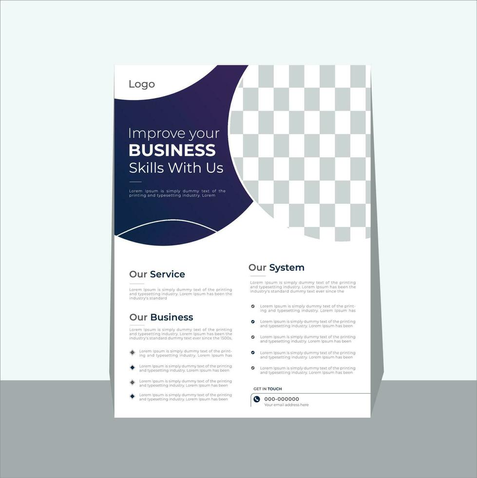 Print Modern Business Flyer Template vector