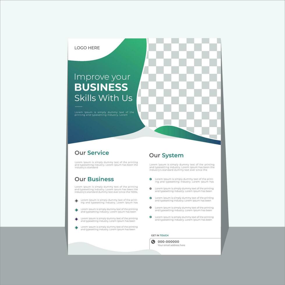 New Modern Business Flyer Template design for grow your company vector