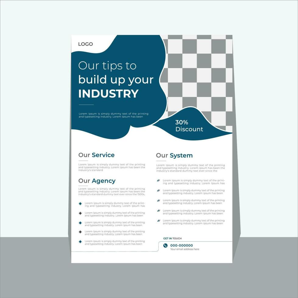 Print business flyer design for your business vector