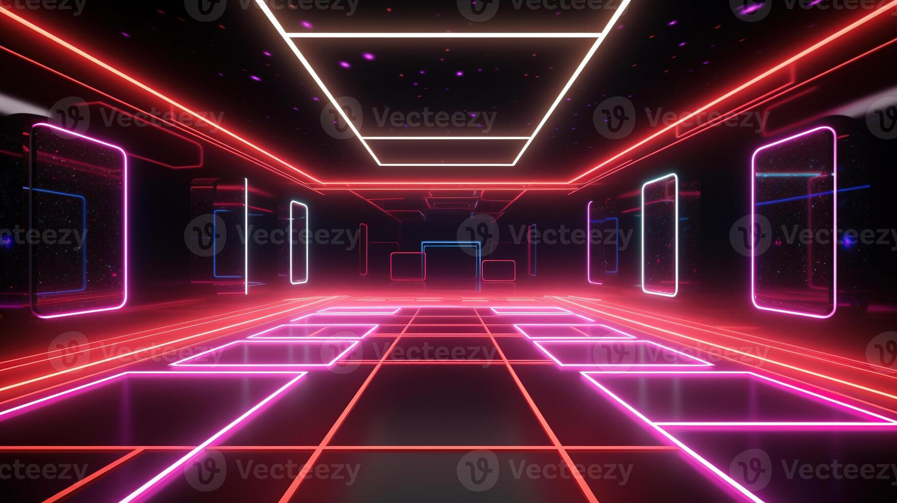 A Futuristic Abstract NeonBackground. photo