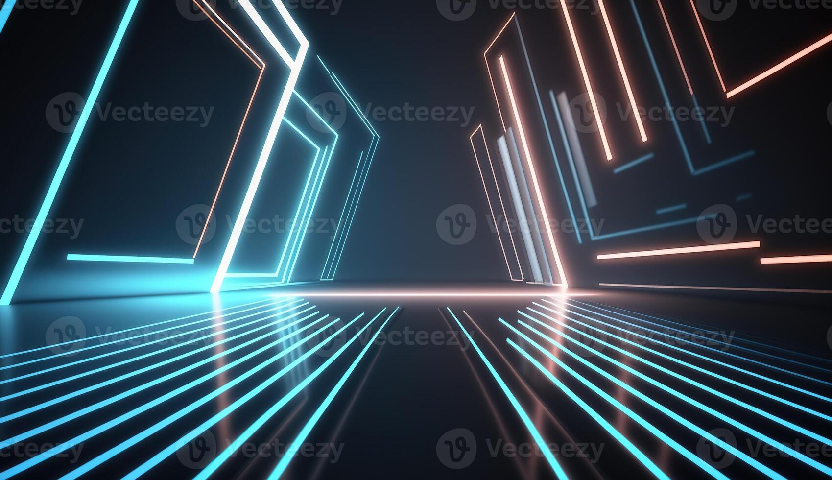 A Futuristic Abstract NeonBackground. photo