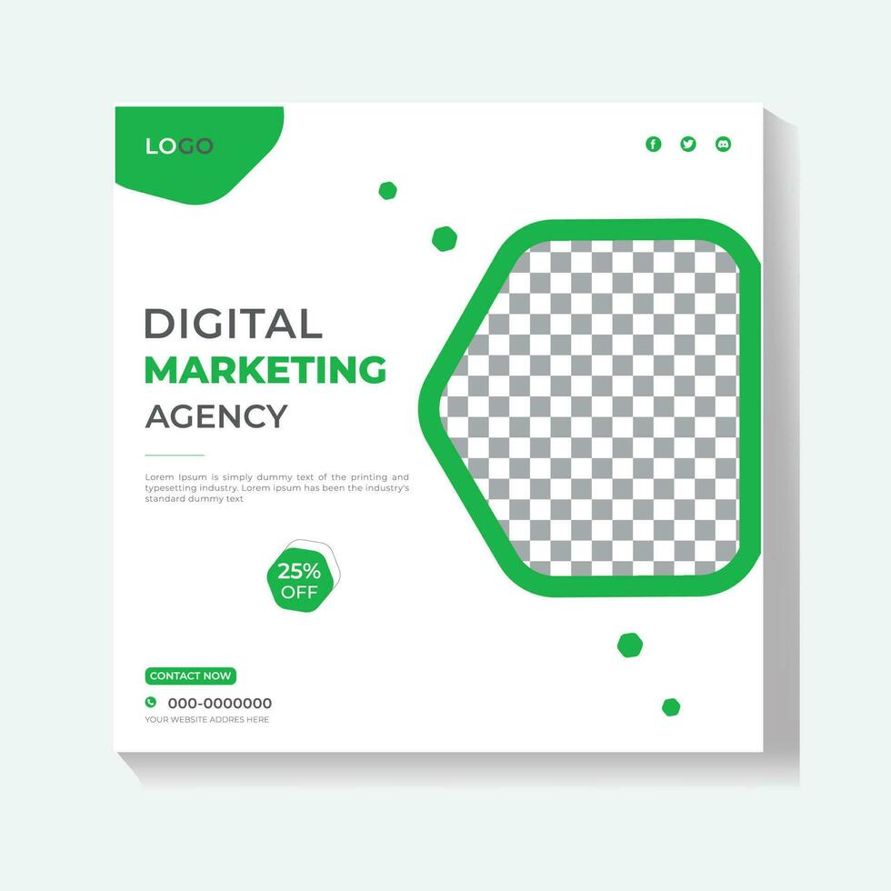 Digital business marketing banner for social media post template Collection vector