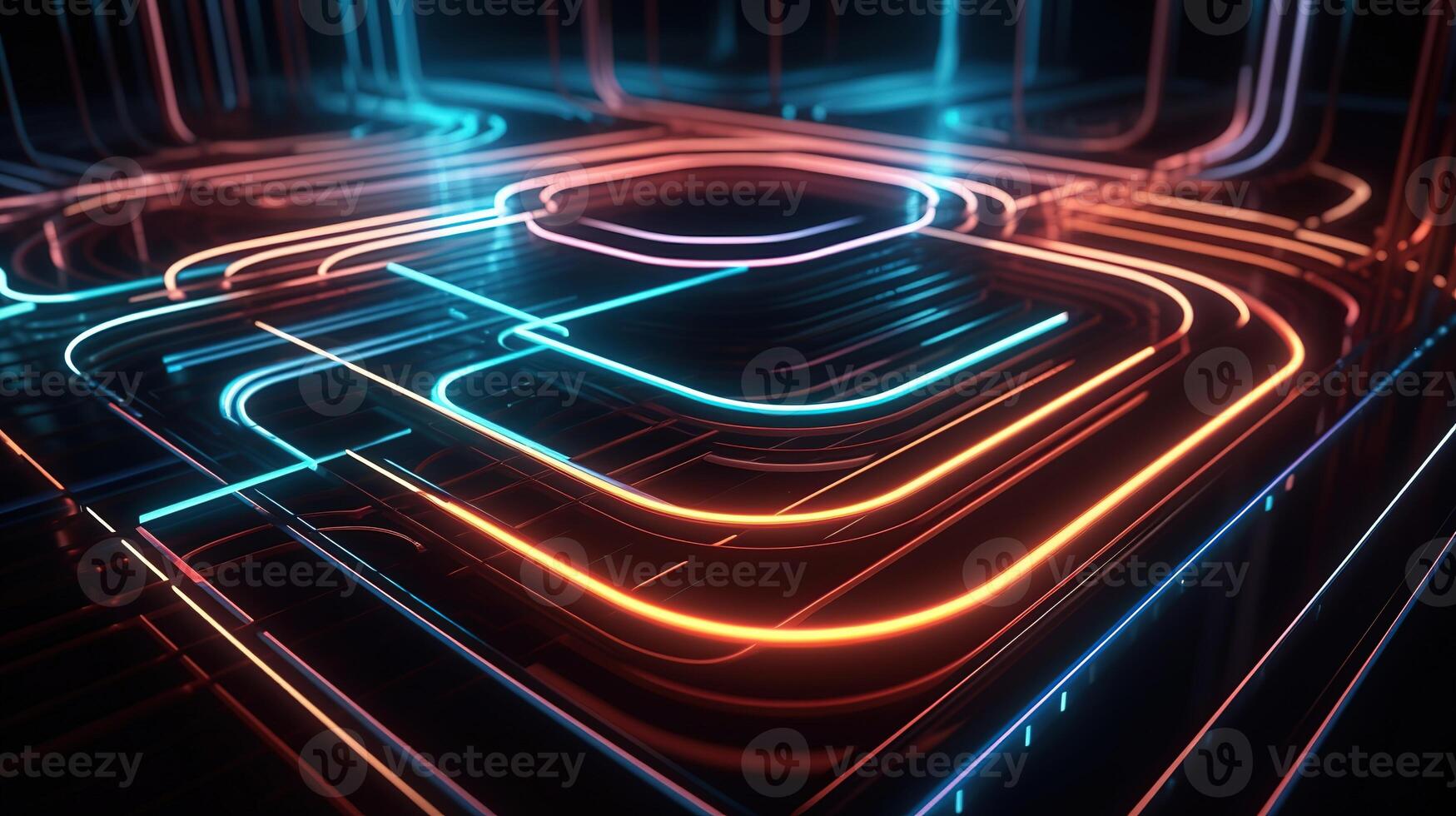 A Futuristic Abstract NeonBackground. photo