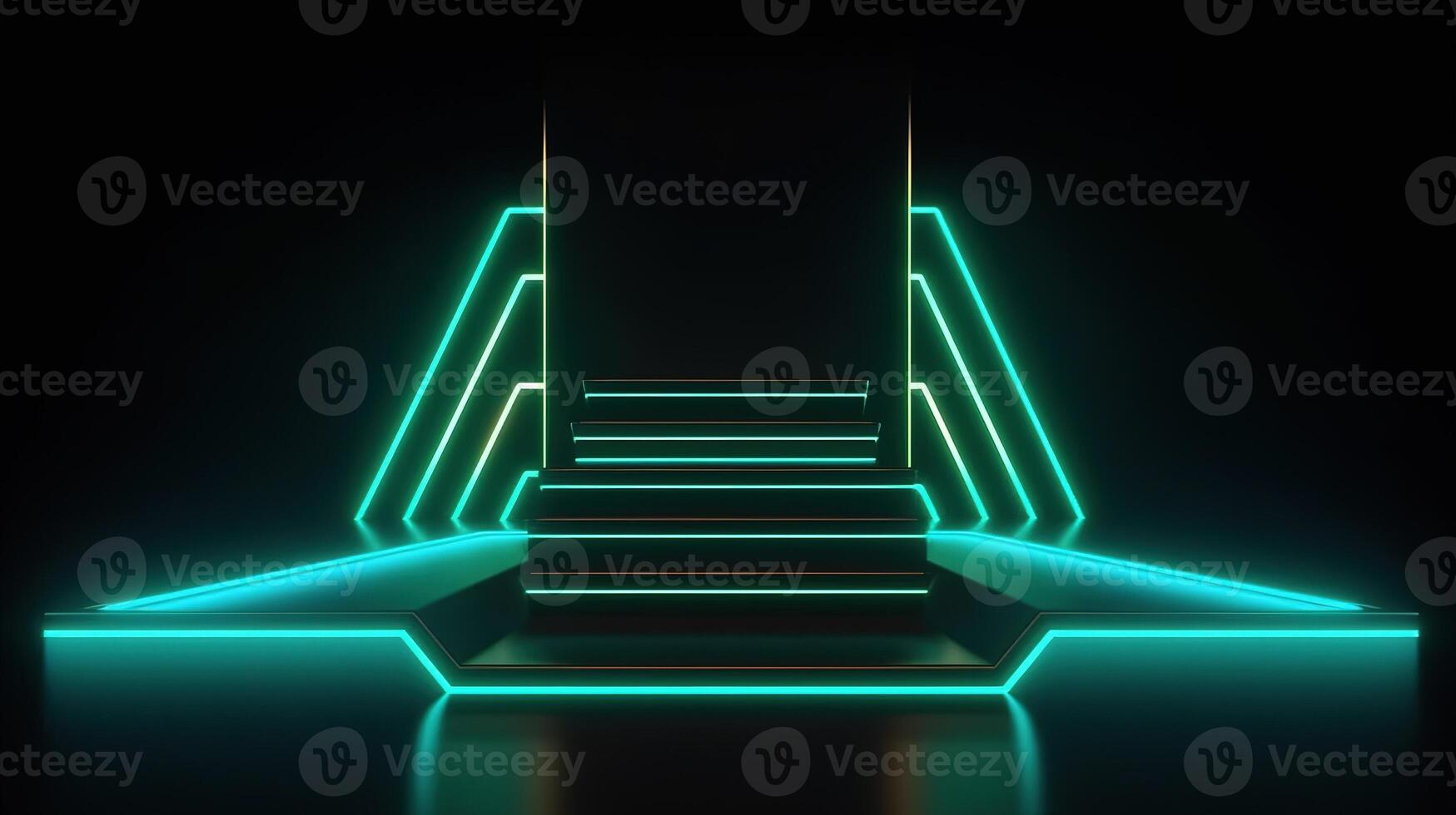A Futuristic Abstract NeonBackground. photo