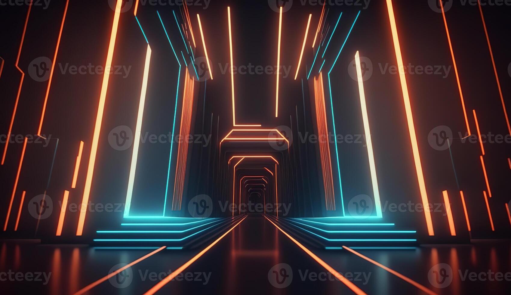 A Futuristic Abstract NeonBackground. photo