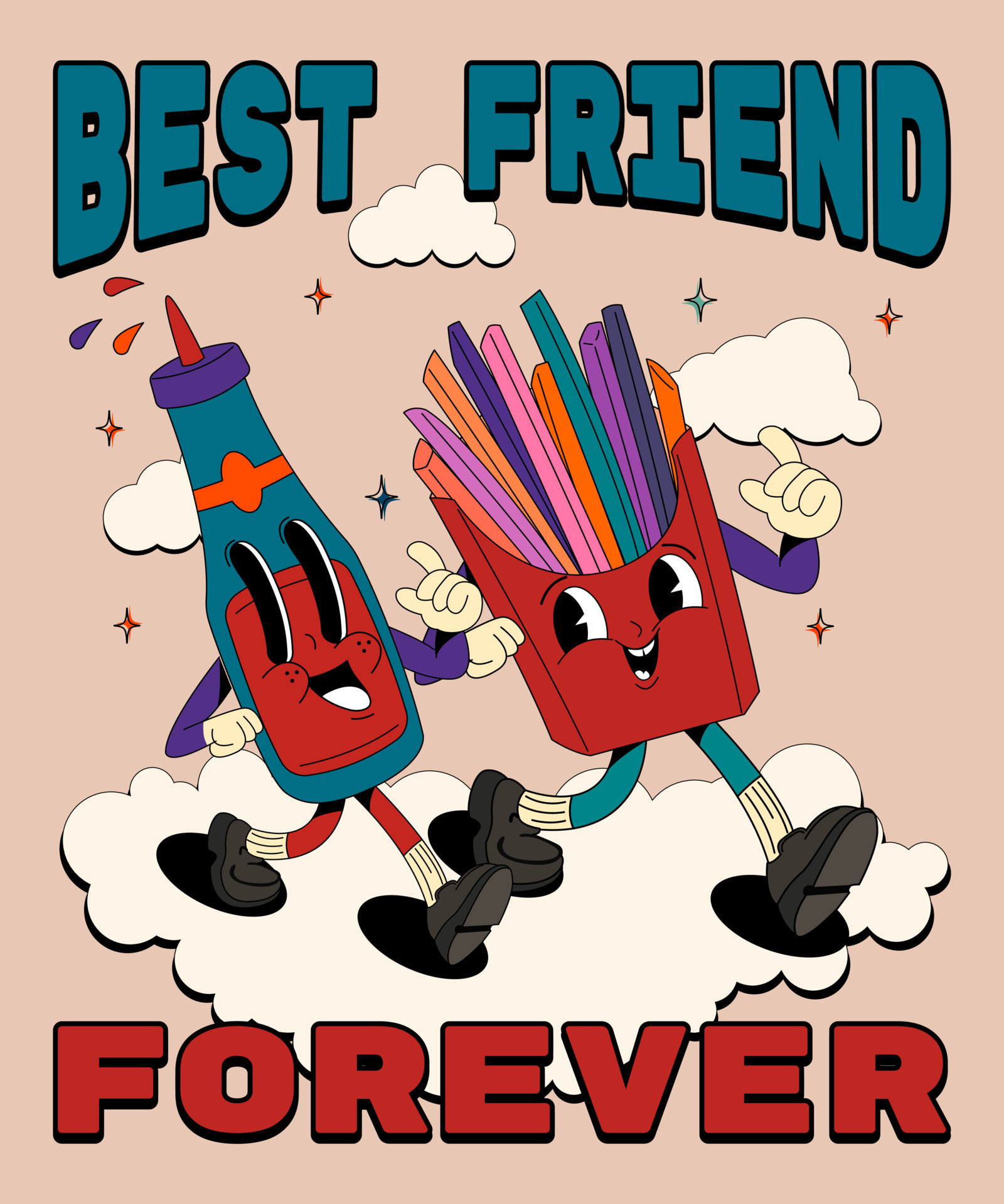 Best friends - Funny Best Friends Gifts - Sticker