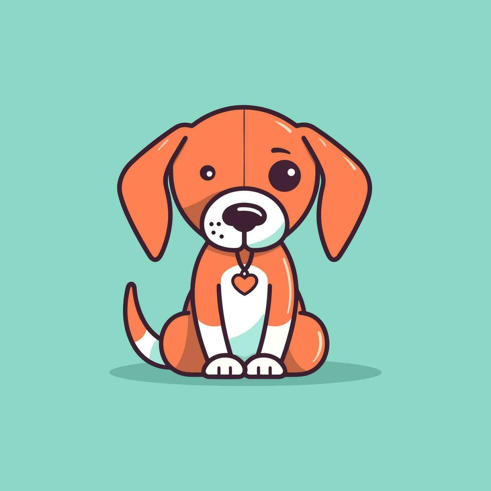 linda perro ilustración es adorable y juguetón, Perfecto para diseños ese son divertido y alegre. vector