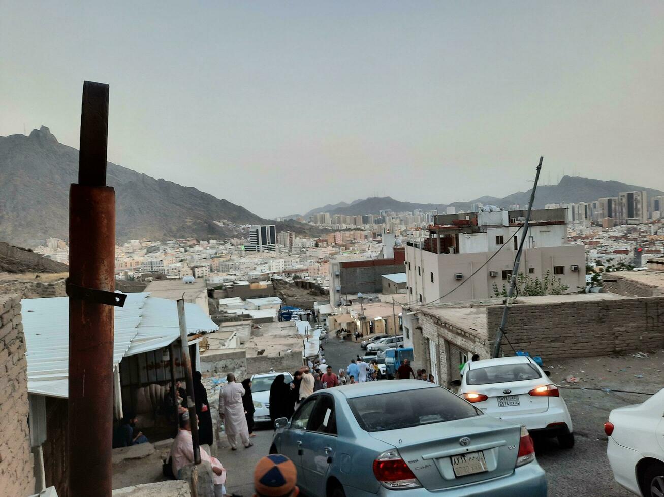 Mecca, Saudi Arabia, April 2023 - Beautiful view of Makkah city from Jabal Noor mountain in Makkah. The historic cave Hara is located on the top of Jabal Noor. photo