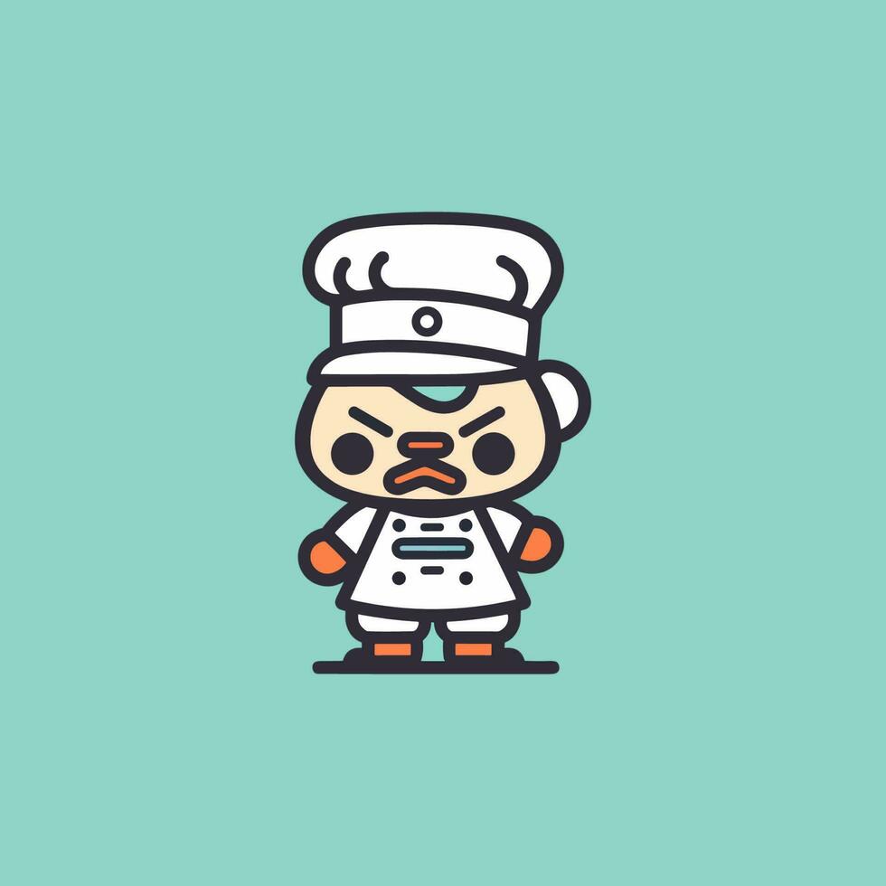 mascot chef logo design is friendly and inviting, perfect for brands that want to showcase their culinary expertise and hospitality vector