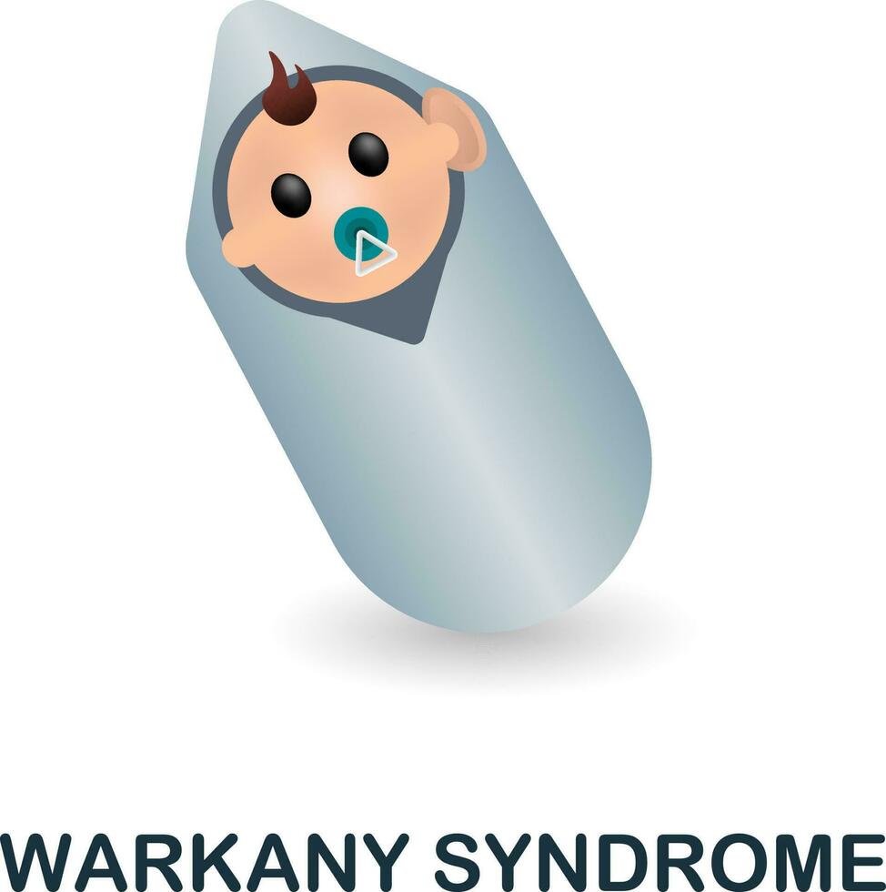 Warkany Syndrome icon. 3d illustration from deseases collection. Creative Warkany Syndrome 3d icon for web design, templates, infographics and more vector