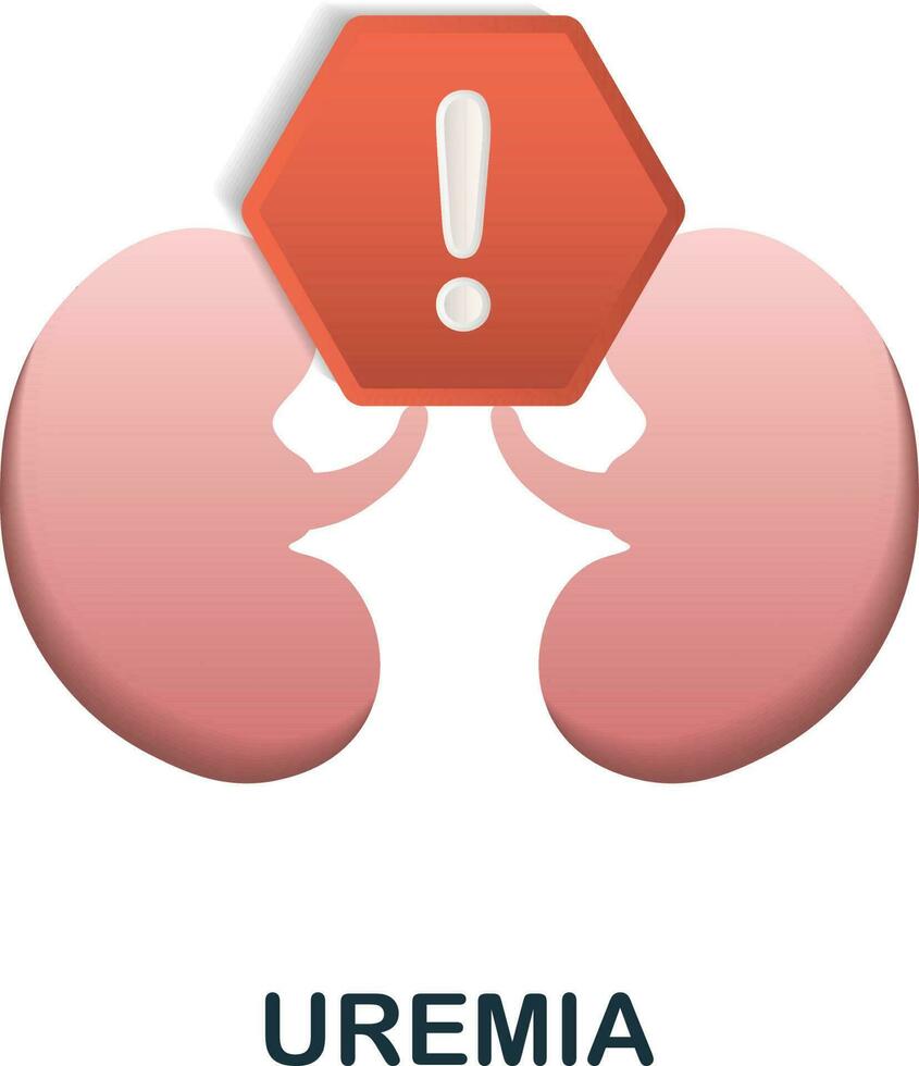 Uremia icon. 3d illustration from deseases collection. Creative Uremia 3d icon for web design, templates, infographics and more vector