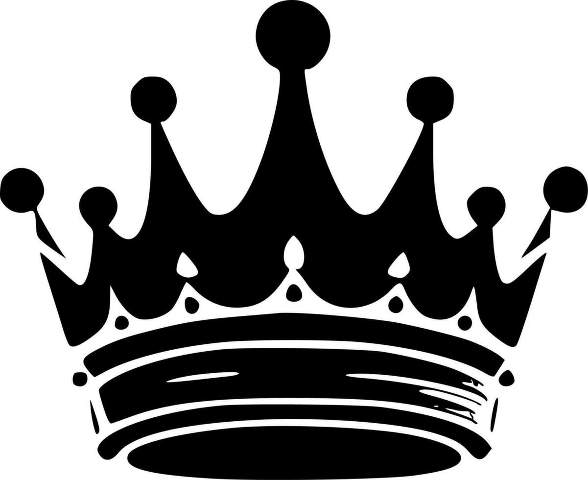 corona, negro y blanco vector ilustración