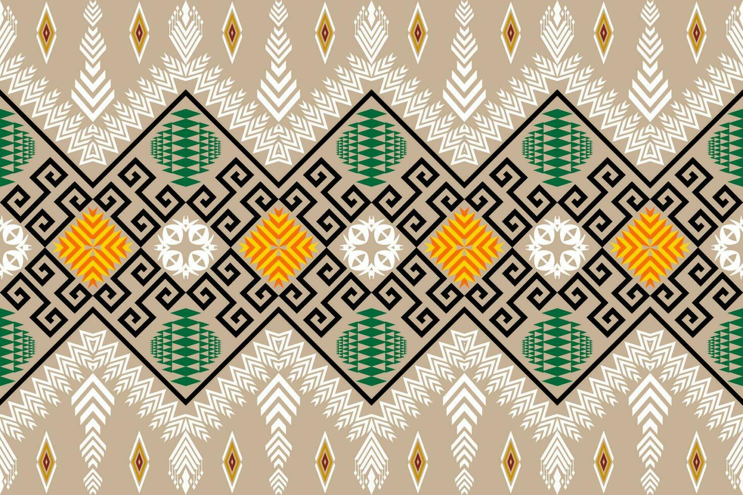 Ethnic Figure aztec embroidery style. Geometric ikat oriental traditional art pattern.Design for ethnic background,wallpaper,fashion,clothing,wrapping,fabric,element,sarong,graphic,vector illustration vector