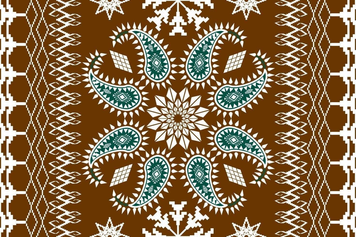 Ethnic Figure aztec embroidery style. Geometric ikat oriental traditional art pattern.Design for ethnic background,wallpaper,fashion,clothing,wrapping,fabric,element,sarong,graphic,vector illustration vector