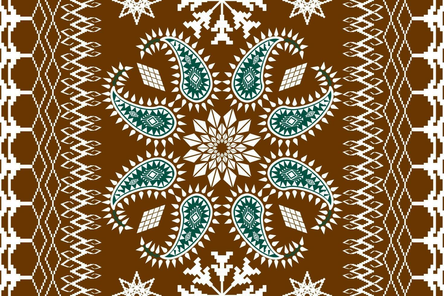 Ethnic Figure aztec embroidery style. Geometric ikat oriental traditional art pattern.Design for ethnic background,wallpaper,fashion,clothing,wrapping,fabric,element,sarong,graphic,vector illustration vector