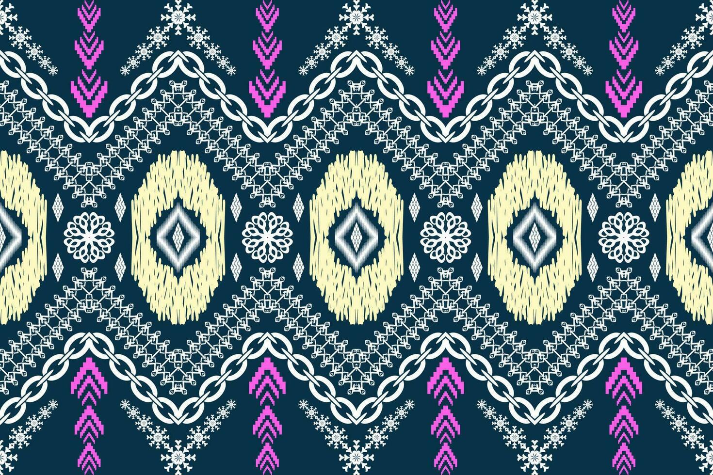 Ethnic Figure aztec embroidery style. Geometric ikat oriental traditional art pattern.Design for ethnic background,wallpaper,fashion,clothing,wrapping,fabric,element,sarong,graphic,vector illustration vector