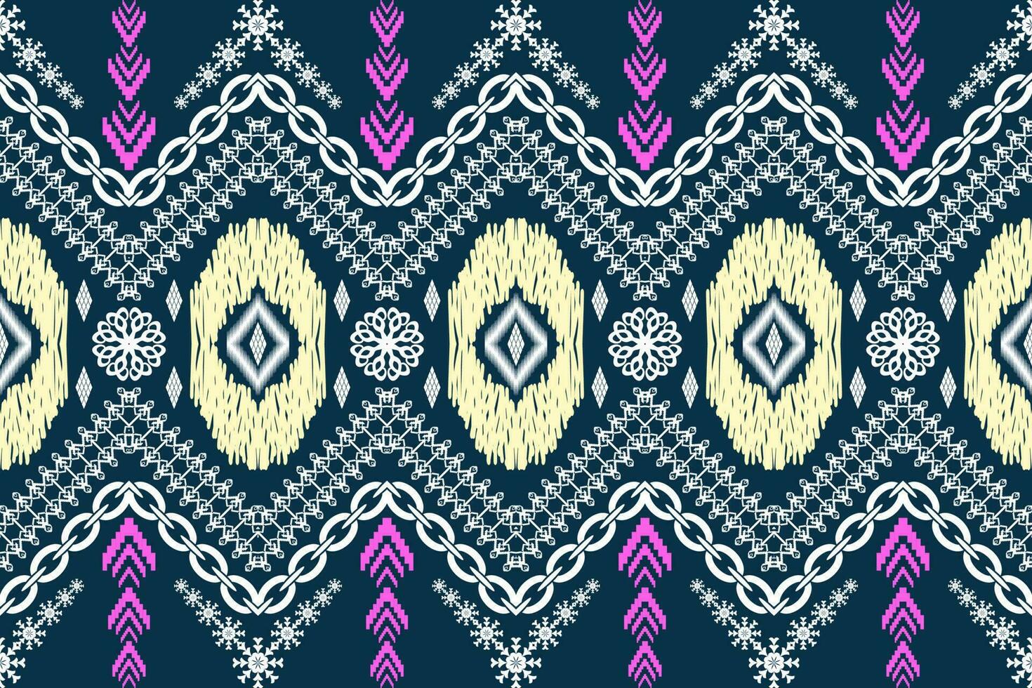 Ethnic Figure aztec embroidery style. Geometric ikat oriental traditional art pattern.Design for ethnic background,wallpaper,fashion,clothing,wrapping,fabric,element,sarong,graphic,vector illustration vector